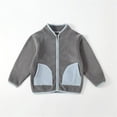 thumbnail image 5 of Loopsun Toddler Fleece Jackets, Kids Boys Girls Solid Fleece Zip Jacket Long Sleeve Warm Casual Outerwear Gray, 11-12 Years, 5 of 5