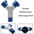 thumbnail image 2 of 2025 Latest Model 2-Way Splitter 16A 220v IP44 2 Way 3 pin Industrial Site Plug & Wall Socket, 2 of 5