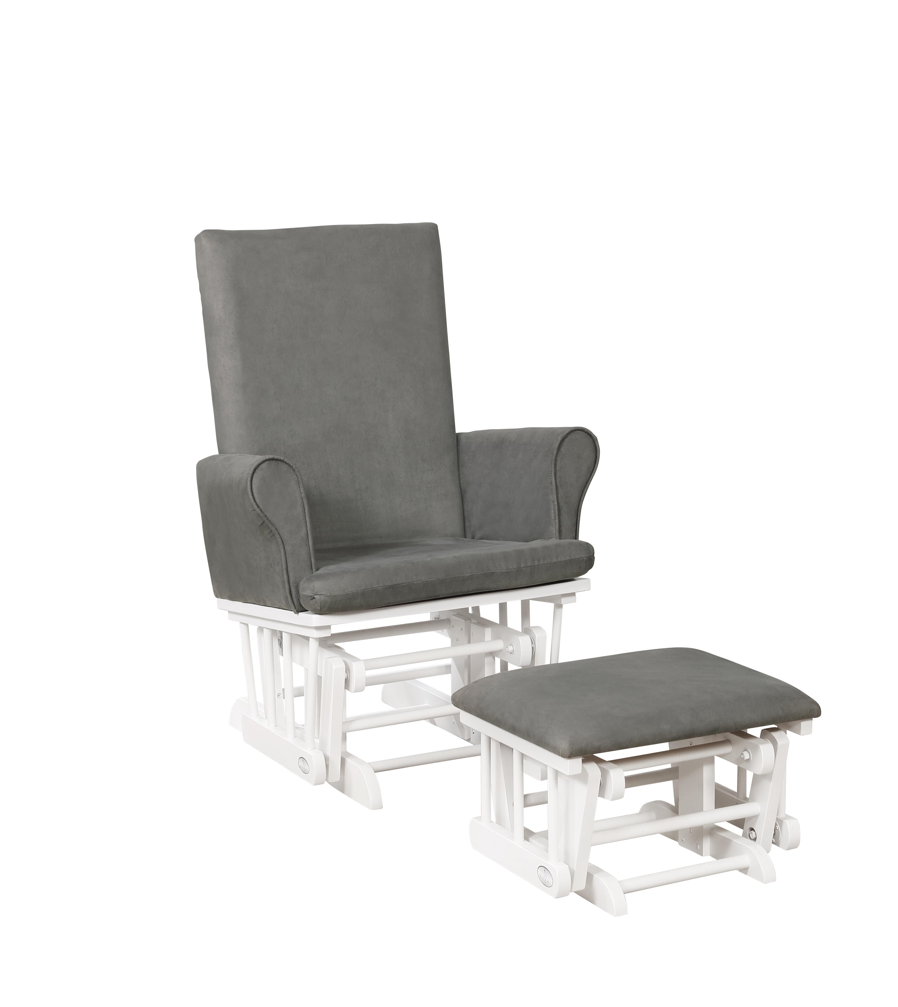 white glider and ottoman set