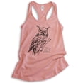 thumbnail image 1 of Well Owl Be Damned Tank Top, Ladies Racerback Tank Top, Owl Tank, Funny Animal Tank, Desert Pink, X-Large, 1 of 3