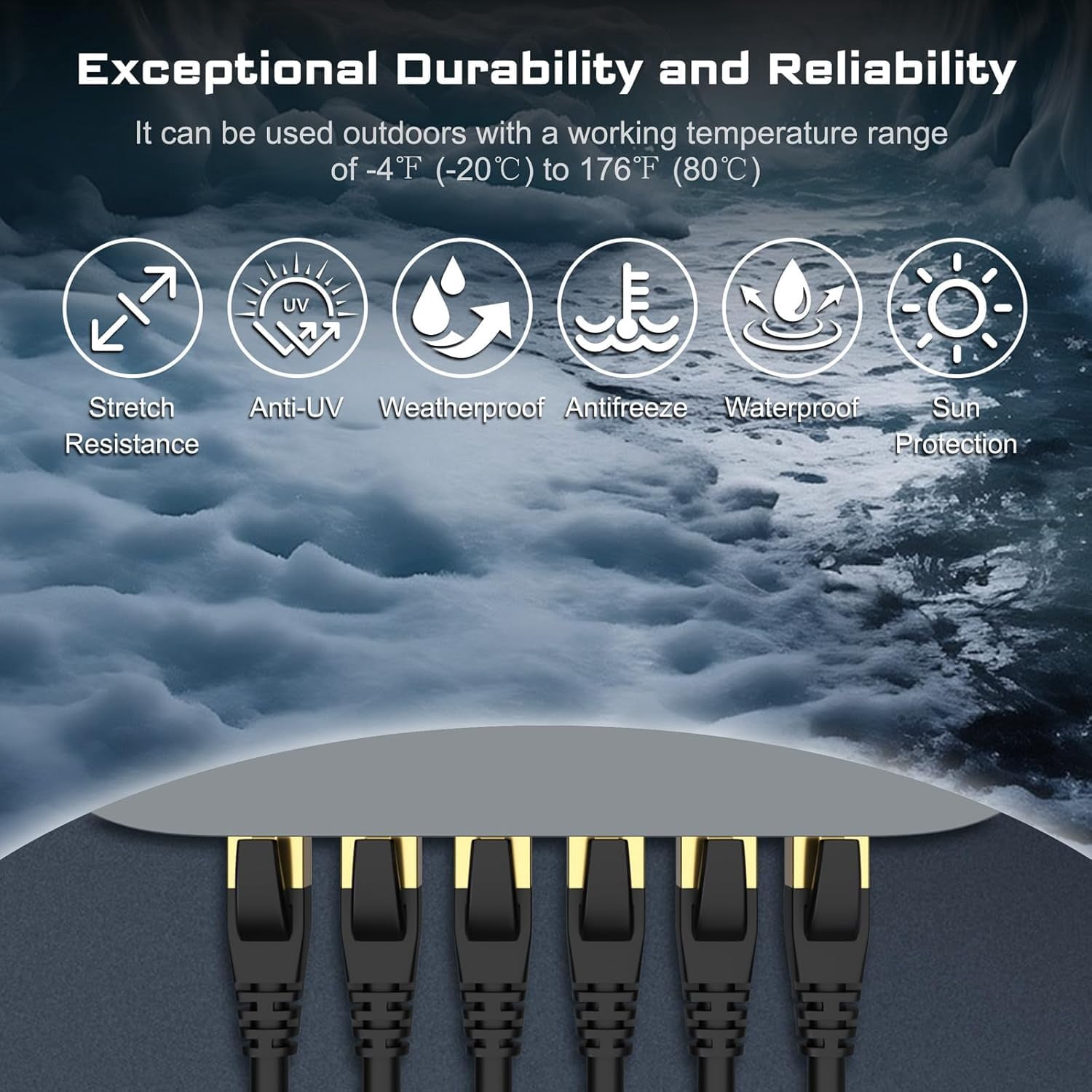Cat8 Ethernet Cable, 10 Meter Network Cable with RJ45 Connector (10 Gigabit, 2000MHz, Shielded) for Modem, Router, PC, Mac, Laptop, Switch, PS3, PS4, PS5, Xbox