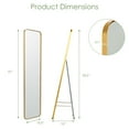 thumbnail image 2 of Costway Full Length Wall Mounted Hanging Mirror with Stand Free Standing Body Mirror, 2 of 10