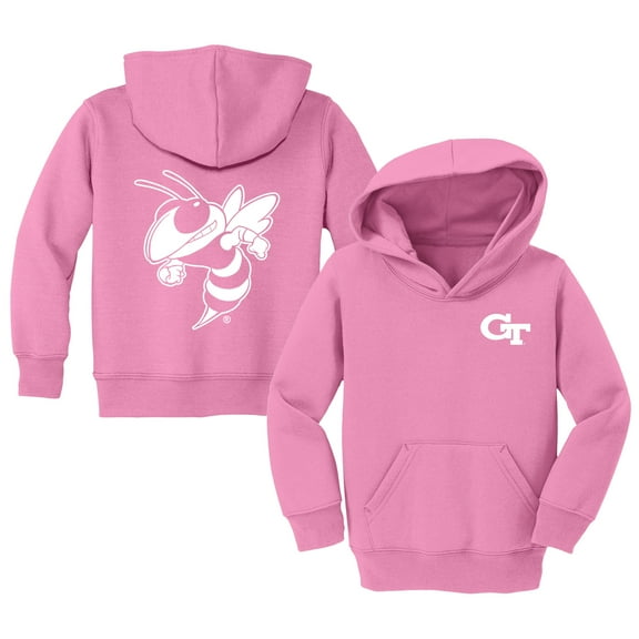 Toddler Chad & Jake Pink Georgia Tech Yellow Jackets Logo Pullover Hoodie