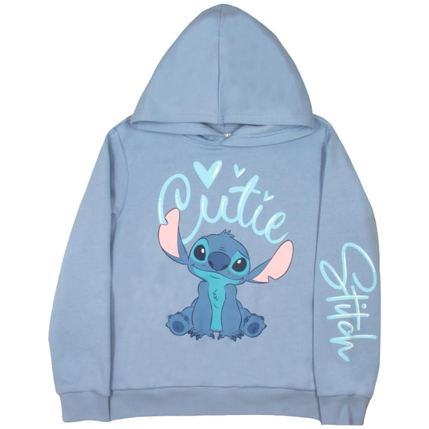 Sudadera con capucha Disney Lilo and Stitch Cutie Girls para niños azul Sz 4
