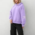 thumbnail image 5 of Pimfylm Womens Oversized Hoodies Comfy Sweatshirts Fall Fashion 2025 Outfits Casual Tops Fleece Clothes with Pockets Purple, M, 5 of 5