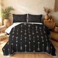 thumbnail image 2 of Erosebridal Traditional Arrow Twin Quilt Set, Gothic Cottage Twin Coverlet Set, Black Blush 2-Piece, 1 Bedspread and 1 Pillowcase, 2 of 7