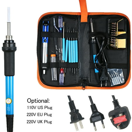 

Farfi 110V/220V Thermostatic Electric Soldering Iron Tweezers Screwdrivers Repair Kit