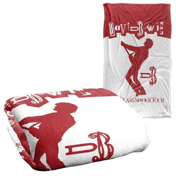 David Bowie Blanket, 36"x58" Glass Spider Tour Ticket Silky Touch Super Soft Throw Blanket