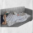 thumbnail image 6 of Wedding Soft Flannel Fleece Blanket, Just Married Retro Hand Writing Bride and Groom in Car Cans Birds Celebration, Cozy Plush for Indoor and Outdoor Use, 50" x 70", Grey Red White, by Ambesonne, 6 of 6