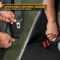 thumbnail image 6 of Cat Flexfit Green Rear Seat Cover for Car – Durable Canvas & Mesh Design 60/40 Split Bench Protector for Cars, Trucks & SUVs – Back Seat Cover for Rear Bench – Interior Car Accessory, 6 of 9