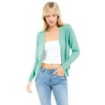 thumbnail image 1 of MixMatchy Women's Soft Basic Long Sleeve Button Down Classic V-Neck Knit Cardigan Sweater, 1 of 7