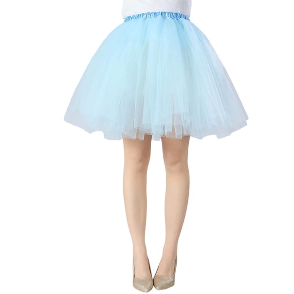 Women'S Solid Color Layered Tutu Skirt For Casual Performance And Spring Summer Outfits