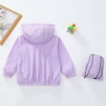 thumbnail image 6 of Curuila Child Girls Sun Jacket Long Sleeve Solid Color Hooded Zip Up Coat For Girls Summer Lightweight Comfortable Outerwear Size 6-7 Years, 6 of 9
