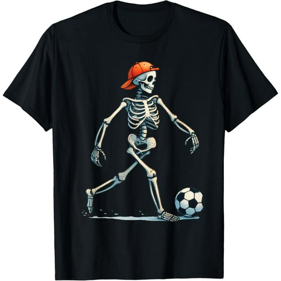 Skeleton Soccer Halloween Costume Funny Men Woman Gifts Halloween T-shirt
