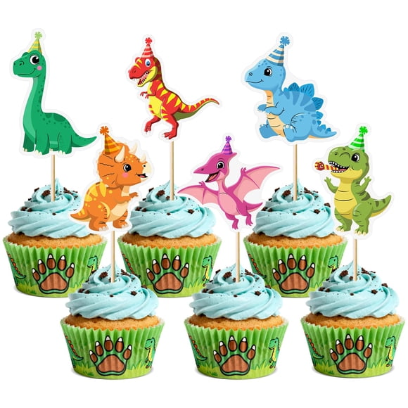 Decoración para magdalenas con dibujos animados de KeaiBear, 30 unidades, para fiestas infantiles