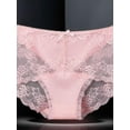 thumbnail image 3 of Womens Sexy Underwear Lace Panties Middle Waisted Plus Size Ladies Brief for Women, 3 of 5