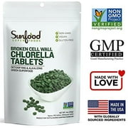 Sunfood Superfoods Organic Chlorella Tablets Chlorophyll Green Superfood Tabs, 4 oz