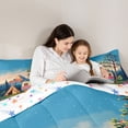 thumbnail image 4 of Catabedysis Rainbow Cute Camping Twin Comforter Sets For Girls,Camper Tent Print Bedding Set,Multicolor,Colorful Stars Reversible,2-Piece,1 Comforter and 1 Pillowcase, 4 of 7