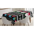 thumbnail image 1 of Ambesonne Christmas Tablecloth Rectangular Table Cover, Nordic Retro Borders, 60"x84", Multicolor, 1 of 3