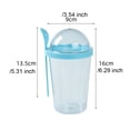 thumbnail image 4 of Taza de ensalada portátil Matsuzay con tapa de rosca y cuchara azul Cielo 500ml, 4 of 6
