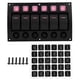 thumbnail image 2 of Panel de interruptor de palanca Jadeshay 6P 12/24V Negro LED Rojo, 2 of 8