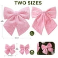 thumbnail image 3 of Ayieyill 13 Pack Coquette Pink Bows for Christmas Tree, Large Velvet Christmas Bows for Wreaths Tree Fireplace Indoor Decor, 3 of 8