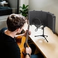 thumbnail image 2 of HOMCOM Foldable Studio Microphone Isolation Shield with Pop Filter, Stand, 2 of 10