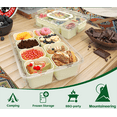 thumbnail image 6 of LLMRR Snackle Box Container, Divided Serving Tray with Lid and Handle, Portable Clear, 8 Compartments, 2 Pack, 6 of 8