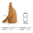 thumbnail image 3 of Kattee Sling Bag for Women, Leather Fanny Packs Crossbody Purse, Small Chest Bag with RFID Blocking, 3 of 7
