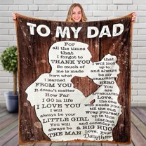 Fathers Day Birthday Gifts from Daughter, Gifts for Dad from Daughter, I Love You Gifts for Dad, Best Dad Bday Present Idea for Father Husband Men Him, to My Dad Healing Thoughts Blanket