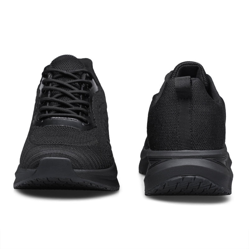 YHOON Men Walking Shoes Non Slip Lightweight Breathable Running Tennis Sneakers Athletic Workout Training Shoes All Black Size 9.5