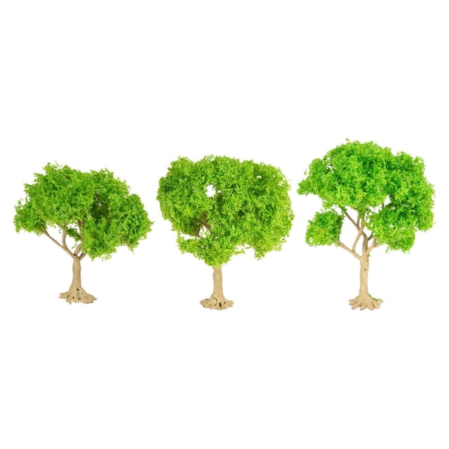 Bunblic 3 Pieces Mini Landscape Tree Model Trees DIY Crafts Railway Train Railroad Layout Diorama Tree Building Model Miniature Trees green trees