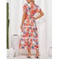 thumbnail image 3 of Vestido GRACE KARIN para mujer, maxi en forma de A, floral y fluido, para mujer, 3 of 7
