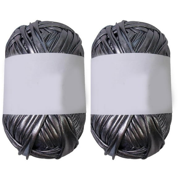 RUISINERY Metallic T-Shirt Yarn 100g/Roll Fabric Knitting Yarn for Knitting Crochet Basket Bags Home Decoration 87.48Yard Total