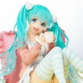 thumbnail image 2 of 2023 Anime nuevo Hatsune Miku lindo Kawaii cantante Virtual Miku chica sentada base grande PVC figura de acción juguete de modelos coleccionables, 2 of 4