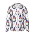 thumbnail image 1 of Balery Motif Balles de Golf UPF 50+ Veste à Capuche Légère à Manches Longues pour Femmes Hommes avec Poche Randonnée Extérieur-TG, 1 of 7