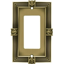 Franklin Brass Pineapple (1-Pack) Decorative Light Switch Cover Tumbled Antique Brass 1-Gang Decorator/Rocker Wall Plate Electrical Outlet Guard 64473