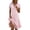 Pink, variant on Lovzfmll Shirt Dress for Women, Collared Short Sleeve, Casual Mid-Length Dress Purple, S