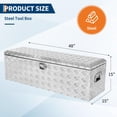thumbnail image 4 of Yiwa Boîte à Outils en Aluminium sous le Corps, Rangement Robuste pour Lit de Camionnette et Remorque, 4 of 6