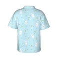 thumbnail image 3 of Uemuo Cute Bunny Printed Regular Fit Short Sleeve Casual Hawaiian Shirt for Men,Aloha shirt,Tropical shirt,Floral print shirt,Vacation Beach shirt-Medium, 3 of 9
