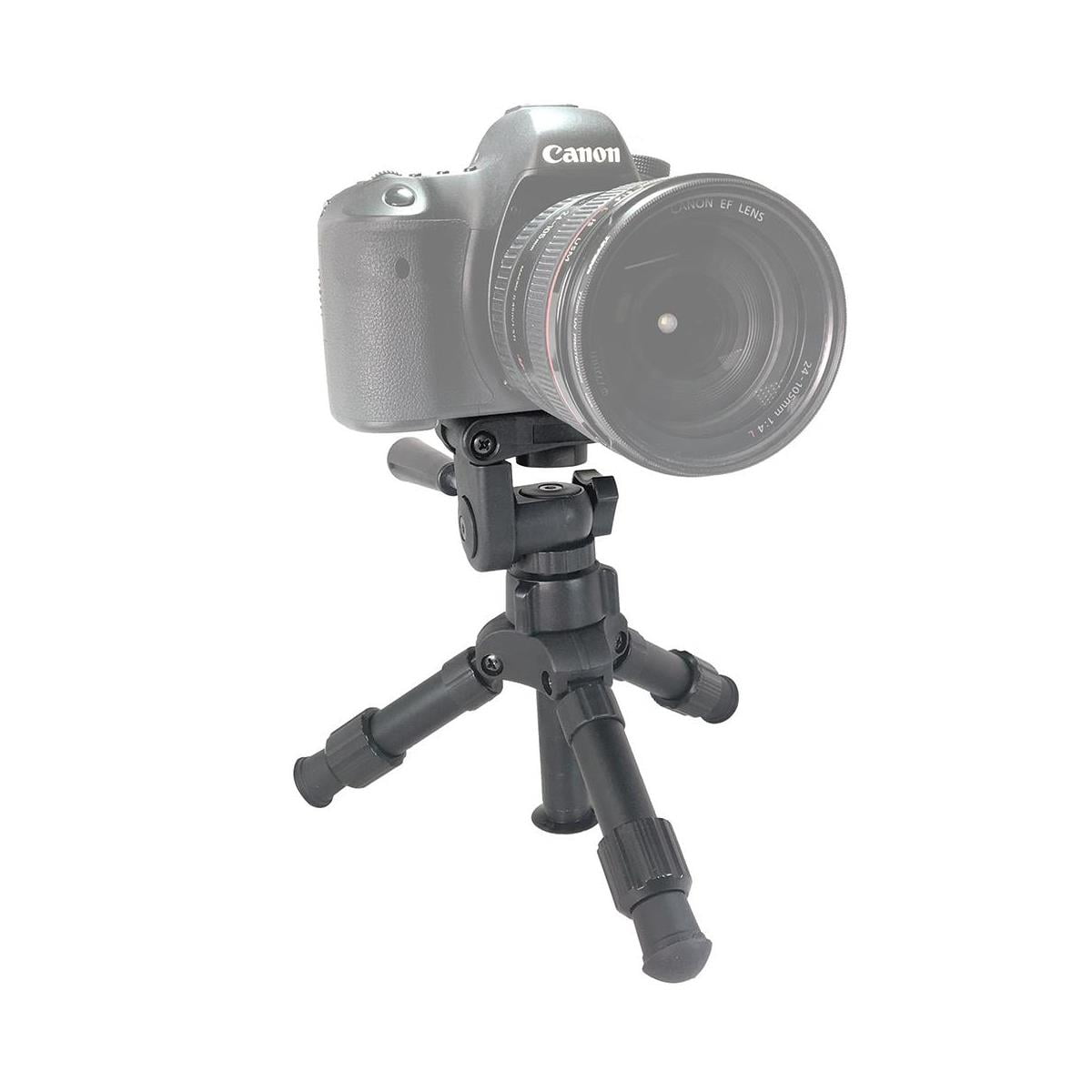 VidPro TT-12 Heavy Duty 3-Section Aluminum Table Top Tripod with 3-Way Pan Head