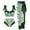 Green, variant on 3 Piece Swimsuits for Women Women's Sexy One-Piece Bikini Lace Up Independence Day Printed Swimsuit Long Skirt Two-Piece Sets Swimwear