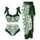 thumbnail image 1 of Traje de baño para mujer, bikini de una pieza con cordones y estampado del Día de la Independencia, falda larga, conjuntos de dos piezas, trajes de baño para mujer, 1 of 4