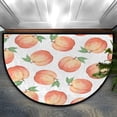 thumbnail image 3 of Welcome Half Round Door Mat Hand Drawn Peach Washable Home Kitchen Art Restaurant Office Floor Mats Non Slip and Durable Doormats Decor 18x30 Inch, 3 of 6