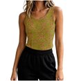 thumbnail image 4 of Cmtiyu Tank Tops for Women, Floral Printing Sleeveless U Neck Camisole with Pockets, Casual Comfort Fit Daily Blouses, M-2XL, 4 of 8