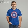thumbnail image 2 of Men's Marvel Captain America Classic Shield Graphic Tee Royal Blue Medium, 2 of 10