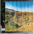 thumbnail image 3 of Ambesonne Landscape Shower Curtain, River Canyon Outdoors, 69"Wx84"L, Dark Yellow Caramel Green, 3 of 4