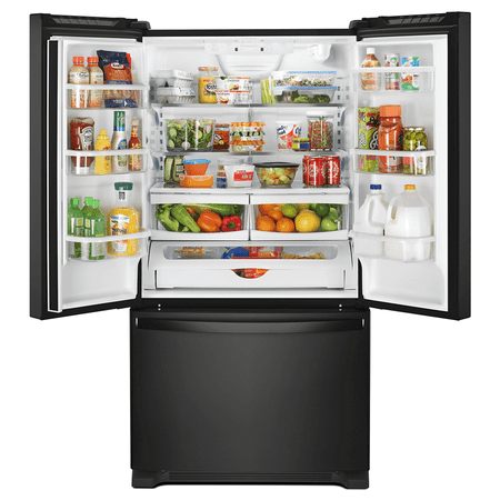 Whirlpool - 25.2 Cu. Ft. French Door Refrigerator with Internal Water Dispenser - Black