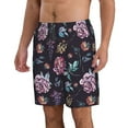 thumbnail image 2 of Salouo Roses Flowers Pattern Swim Trunks for Men,Men's Hawaiian Bathing Suit Swimsuits Quick Dry Swimming Board Shorts Beach Shorts with Pockets-Medium, 2 of 6