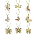 thumbnail image 5 of Hyasfey Pendant Necklace Shining Faux Zircon Personality Light Luxury Electroplating Decorate Female Fashion Butterfly Pendant Necklace Jewelry Accessory, 5 of 8